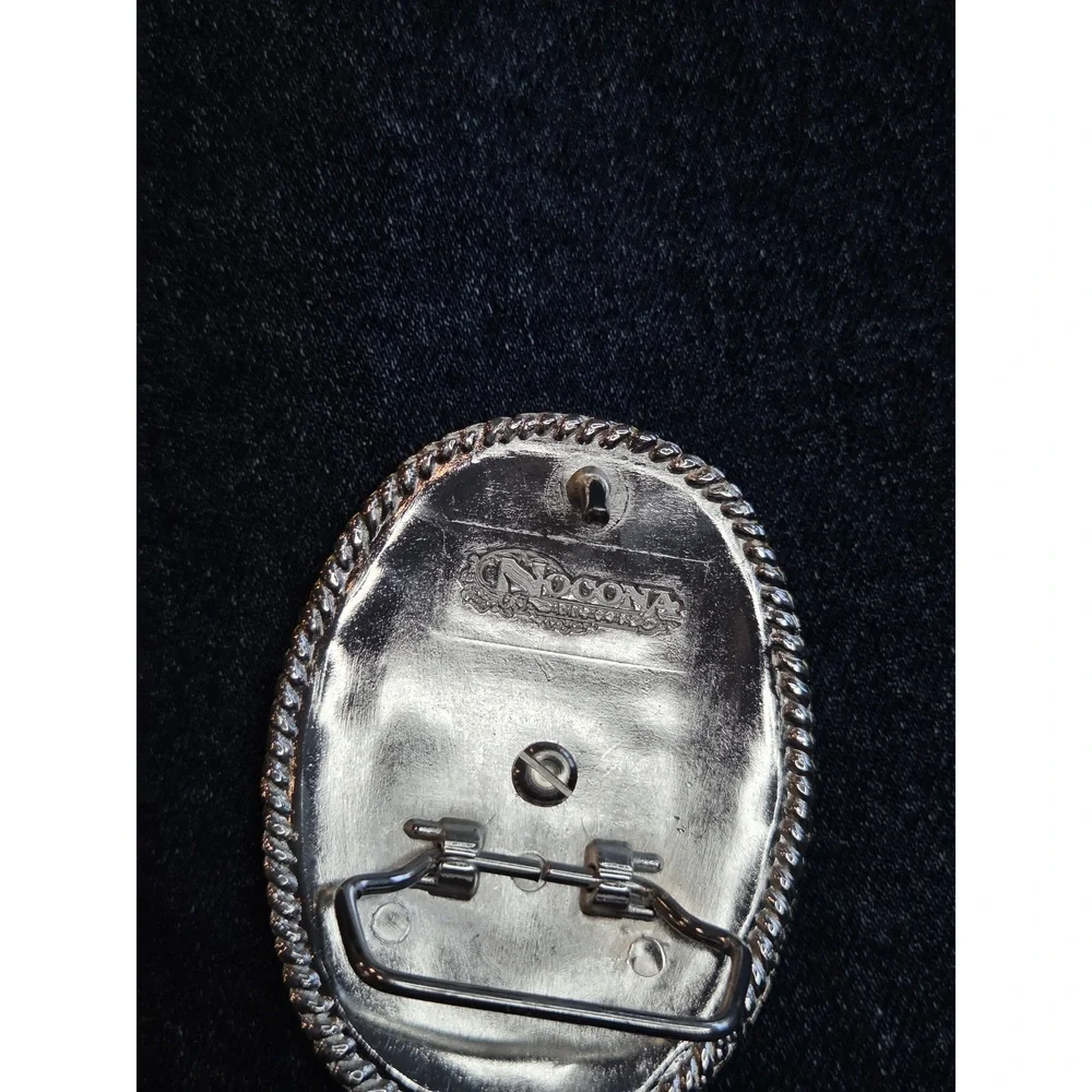 Vintage Nocona Silver Gold Horse Stallion Western Belt Buckle Rodeo